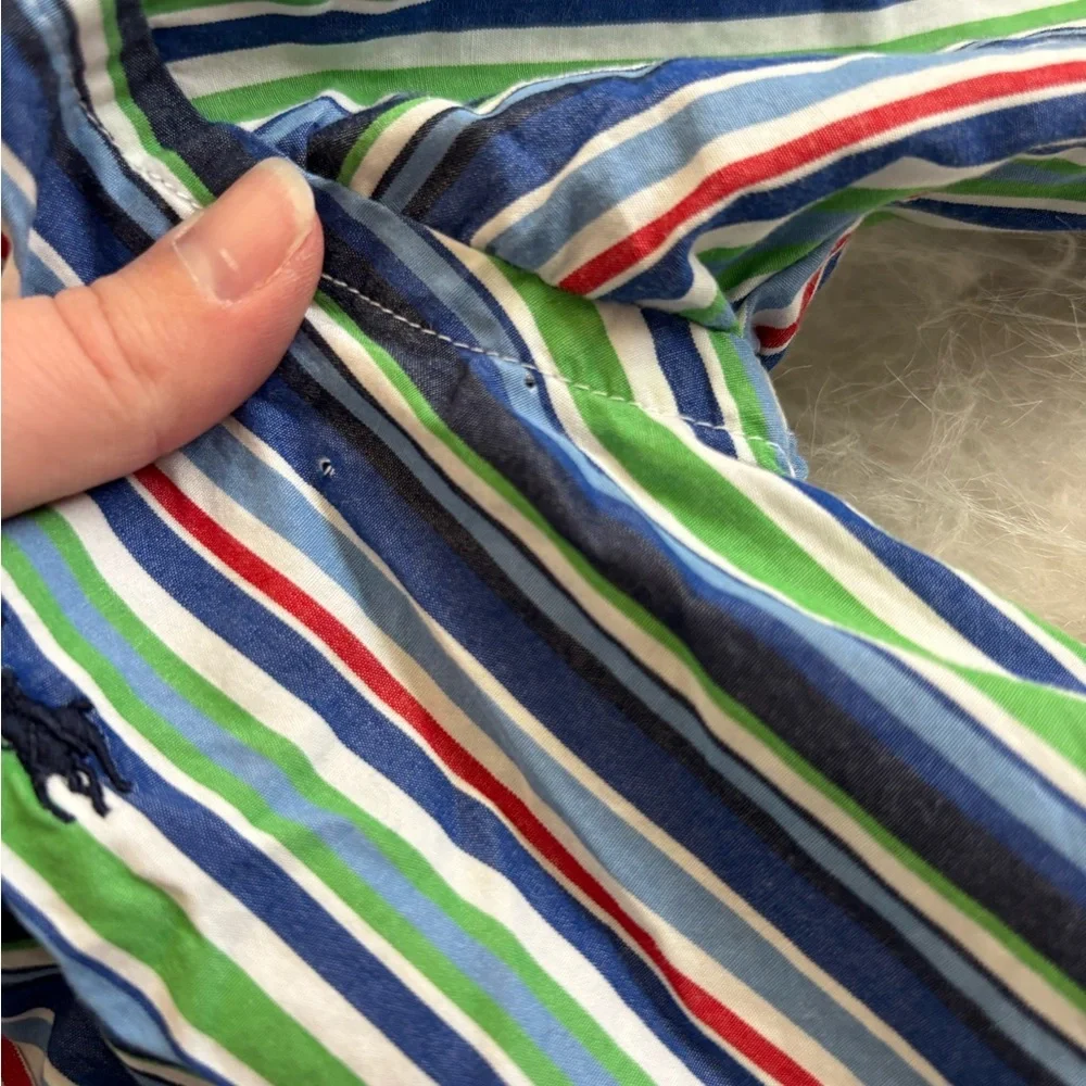Ralph Lauren Baby Boys Preppy Multi Colored Striped Button-Down Shirt